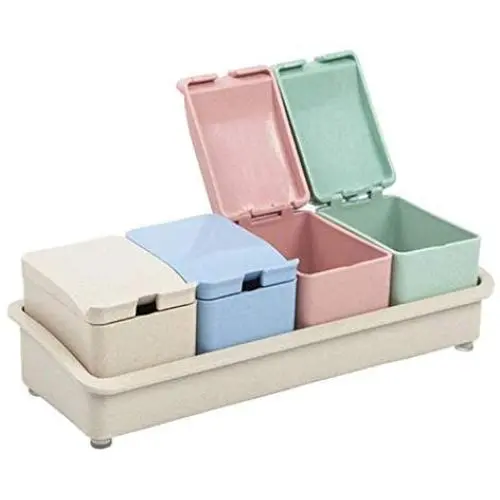 Boîte de Rangement pour Assaisonnements Cuisine, Pot de Condiments, Saloir et Poivrier, Outil de Cuisine KNUPFMTI Boîte de Rangement pour Assaisonnements Cuisine, Pot de Condiments, Saloir et Poivrier, Outil de Cuisine KNUPFMTI