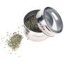 Moligh doll 12pcs/set Clear Lid Magnetic Spice Tin Jar Stainless Steel Spice Sauce Storage Container Jars Kitchen Condiment Holder Houseware