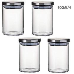 Glass Sealed Jars, Moisture-Proof Kitchen Food Containers, Storage Of Spices/Pasta/Oatmeal/Coffee Beans