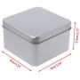Milue 9x9cm Small Metal Tin Silver Storage Box Case Organizer For Money Coin Candy Key