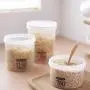 3 Pcs Clear Portable Plastic Food Storage Containers with Lids 3 Pcs Clear Portable Plastic Food Storage Containers with Lids