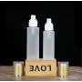 3PCS 30ml/1oz Leere Gefrorene Glas Lotion Flasche Kosmetik Behälter Lagerbehälter Glasflasche mit Golddeckel für Serum Emulsion Creme Ätherisches Öl (Farbe wie Bild)