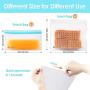 Reusable Food Storage Bags, 6 Pack Extra Thick Leakproof Degradable Freezer Fresh Bag, FDA Grade PEVA Sandwich & Snack Bags, Free Ziplock Lunch Bag for Kids Snacks,Fruit,Travel,Home Organization