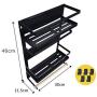 Galapara Magnetic Spice Rack Fridge Organizer, 4 Tier Home Organization and Storage, Magnetic Spice Container Paper Towel Holder, Refrigerator Side Shelf Jars Rack Storage (White, Black)