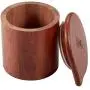 HOLZ-CONFITURE-GLAS, Ebenholz, Feuchtigkeitsbeständig und Frischhaltebehälter, Geeignet für Süßigkeiten, Trockenwaren und Lebensmittel, 700 ml