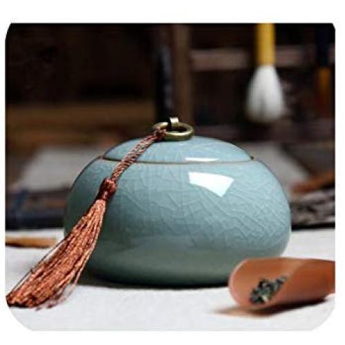 Chinoiserie Style Ceramics Tea Canister Tea Sugar Spice Storage Jar Porcelain Jars For Spices Storage Tank Tea Storage Bottle,3 Ge Fen