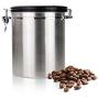 Oteshina Coffee Flour Sugar Stainless Steel Container Storage Canister Vacuum Co2 Valve Large 64.6 Oz - Jars Boxes Bottles Jars Boxes Container Canister Vacuum Cleaner Stainle