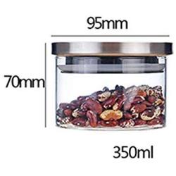 Martinimble Food Storage Lead-Free Glass Jar Containers and Complements for Kitchen Bottles Sealed Cans with Lid(Size:350ml,600ml,950ml,1200ml)