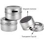 | Storage Bottles & Jars | pcs Stainless Steel Spice Jars Storage Containers Set with Clear Top Lid for Herb Salt Peper Magnetic Spice Jars Organizer | by HUDITOOLS | 1 PCs