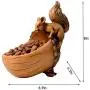 Squirrel Wooden Bowl And Food Storage Container Decorative Cookie Jars Daily Snack Storage Box Dried Fruit Server