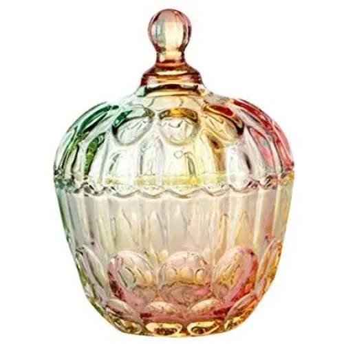 Bouteille à bonbons en verre clair colorée et unique avec couvercle, style européen, pot d'apothicaire, idéale pour les mariages, les buffets, les ornements et les bijoux. Bouteille à bonbons en verre clair colorée et unique avec couvercle, style européen, pot d'apothicaire, idéale pour les mariages, les buffets, les ornements et les bijoux.