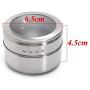 KUCY Storage Container 12Pcs Stainless Steel Magnetic Spice Tin Kitchen Storage Container Jars Clear Lid