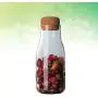 TOPBATHY Glass Jar with Airtight Seal Wood Lid Clear Candy Jar Food Storage Canister for Serving Tea Coffee Spice Sugar Salt size 300ml
