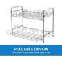 BESTONZON 2-Tier Spice Rack Standing Rack Kitchen Bathroom Countertop Storage Organizer Shelf Holder for Jars Bottle
