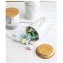 HHXQXB Storage Container for Ceramic Food, Spice Jug Tea, Coffee, Spice, Sugar, Salt and More Mat Coating, WearCO2 and Preserves The Freshness of Food (White)