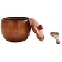 EOPER Natural Wood Spice Jar Salt Box Spoon Condiment Container Seasoning Tableware Kitchen Cruet
