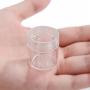 Cren 10Pcs Clear Plastic Pot Jar Box with Screw Cap Lid Cosmetic Containers