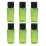 6PCS 15ml/0.5oz Empty Refillable Plastic Cosmetic Cream Lotion Bottles with Black Flip Lid Makeup Water Elite Fluid Cosmetic Storage Holder Container Shower Gel Pot Jar Vial Case (Green)
