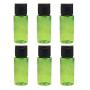 6PCS 15ml/0.5oz Empty Refillable Plastic Cosmetic Cream Lotion Bottles with Black Flip Lid Makeup Water Elite Fluid Cosmetic Storage Holder Container Shower Gel Pot Jar Vial Case (Green)