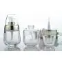 30M/1OZ Refillable Glass Press Bottle Empty Cosmetic Lotion Container Makeup Dispenser for Face Cream Liquid Foundation Serums(Glod)