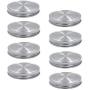 8pcs Pack 304 Stainless Steel Wide Mouth Mason Jar Lids Storage Caps, Rust-proof and Leak-proof, Compatible with Ball & Kerr Mason Jars