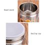 Thermos Food Jar Thermos Stainless Food Flask,Leakproof Vacuum Insulated Food Containers Lunch Box,Portable (Color : Orange, Size : 1000ml)