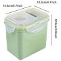 Square Plastic Sealed Canister,Kitchen Storage Box Food Melon Seed Nuts Cans Grain Sealed Jars for Food Storage,Pink