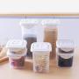 Scaled Grain Sealed Cans Kitchen Food Storage Tank Kitchen Dried Nuts Spices Fruit Storage Cans Snack Grain Storage Box Jar Seal Pot Can
