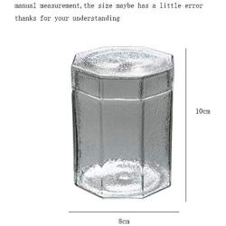 Brief Glass Tea Storage Jar Office Flower Tea Seal Cans With Lid Coffee Beans Sugar Tanks Canister,A