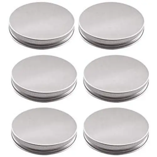 BESTONZON 16Pcs Stainless Steel Mason Jar Lids Storage Cap Leakproof and Secure Mason Jar Lids (83 x 0.3 mm) BESTONZON 16Pcs Stainless Steel Mason Jar Lids Storage Cap Leakproof and Secure Mason Jar Lids (83 x 0.3 mm)