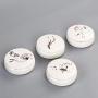 Mini Box Multi Function Ceramic Storage Jar Chinese Tea Canister Powder Cream Box Beauty Jewelry Box Small Things Storage Jars,Hetangyu 8.8X3.2Cm