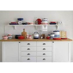 Prestige Vintage Steel 31x23 cm Large Navy Stripes Canister - Blue/White