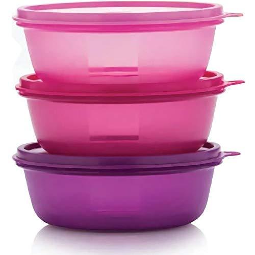 Tupperware Pink, Purple Leftover Bowl Set Storage Food Containers (600ML x 3pcs) … Tupperware Pink, Purple Leftover Bowl Set Storage Food Containers (600ML x 3pcs) …