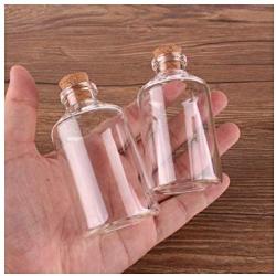 24pcs 60ml Size 407512.5mm Transparent Glass Bottles With Cork Stopper Empty Spice Bottles Jars Gift Crafts Vials