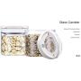 kody Airtight Glass Storage Canister Set for Dry Food, Kitchen Organizer (Set of 3)