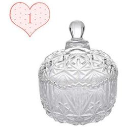 Yl Ly Retro Crystal Candy Jar With Lid Candy Jar Sugar Jar Cotton Brush Storage Glass Jar With Cover Variety 1 210Ml