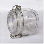 400Ml Plastic Clip Top Storage Jar with Airtight Seal Lid Kitchen Food Container Tableware Preserving Cosmetic Cream