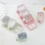 Simple Life Containers Jars Simple Wheat Straw Seasoning Box Pepper Spice Shaker Salt Seasoning Transparent PP Kitchen Cruet Condiment Bottle Jars Storage Box, Color:Four grid pink Simple Life Contain