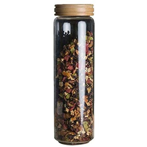 Food Storage Jar Clear Glass Food Storage Jar Kitchen Storage Jars with Beech Cover