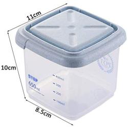 Sealed Grain Storage Container Food Nut Milk Powder Tea Portable Kitchen Refrigerator Transparent Plastic Storage Box 650ML Food Dispensers