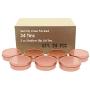 Mimi Pack 24 Pack Tins 2 oz Shallow Round Tins with Solid Slip Lids Empty Tin Containers Cosmetics Tins Party Favors Tins and Food Storage Containers (Rose Gold)