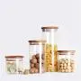 Glass Jar With Lid Cookie Jar Kitchen Jars And Lids Candy Jar For Spices Glass Container Y2 Bamboo lip Glass Jar With Lid Cookie Jar Kitchen Jars And Lids Candy Jar For Spices Glass Container Y2 Bamboo lip