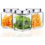 QINRUIKUANGSHAN Glass jar, 3 sets, sealed cans, storage glass bottles, large storage tanks, covered grain storage tanks, sealed bottles, snack cans, milk powder cans, tea cans, sealed bottles, candy c