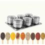 JUSTDOLIFE Seasoning Pots Fashion Kitchen Storage Stainless Steel Magnitic Spice Rack Pots Cruet Condiments for Home