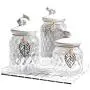 Glasbehälter für Süßigkeiten, Trockenfrüchte, Nüsse, Zutaten, Kekse und selbstgemachte Leckereien (Set von 3)