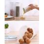 Multifunctional Spaghetti Pasta Noodle Plastic Storage Jar Snacks Chopsticks Container Canister with Lid(Green,Gray,Blue)28.810.3cm