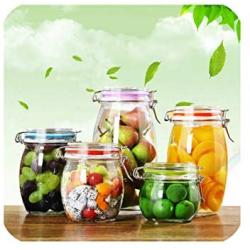 1Pcs Jars For Spices Glass Storage Bottles Jars With Lid Capacity Honey Candy Jar Kitchen Storage Container Glass Jar,250Ml-1