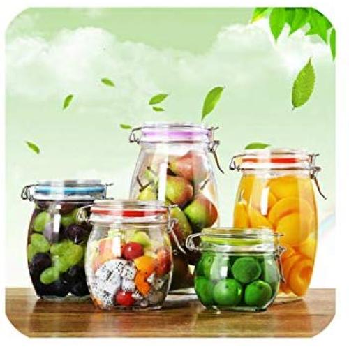 1Pcs Jars For Spices Glass Storage Bottles Jars With Lid Capacity Honey Candy Jar Kitchen Storage Container Glass Jar,250Ml-1