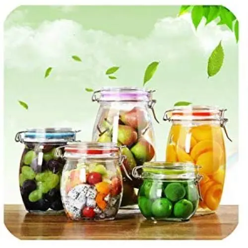 Bouteilles de stockage en verre pour épices, pots avec couvercle - 250 ml - 1 unité Bouteilles de stockage en verre pour épices, pots avec couvercle - 250 ml - 1 unité