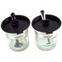 Glass Spice Bottle Spice Jar with Stainless Steel Spoon Kitchen Supplies Seasoning Box Glass Spice Jar Sugar Jar Kitchen Storage Bottle & Tray